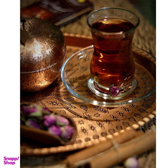 دمنوش گل محمدی زعفرانی نوین زعفران بسته 20 عددی