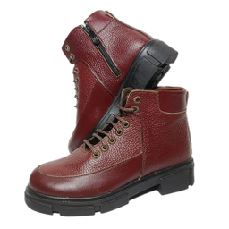 نیم بوت چرم طبیعی زنانه کد 271 رنگ سماقی