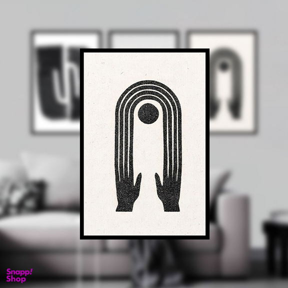 تابلو بکلیت مدل طرح نقاشی مینیمال دست و چهره B-1109 مجموعه 3 عددی