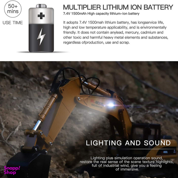 ماشین بازی کنترلی دبلیو ال تویز مدل 16800 RC Excavator