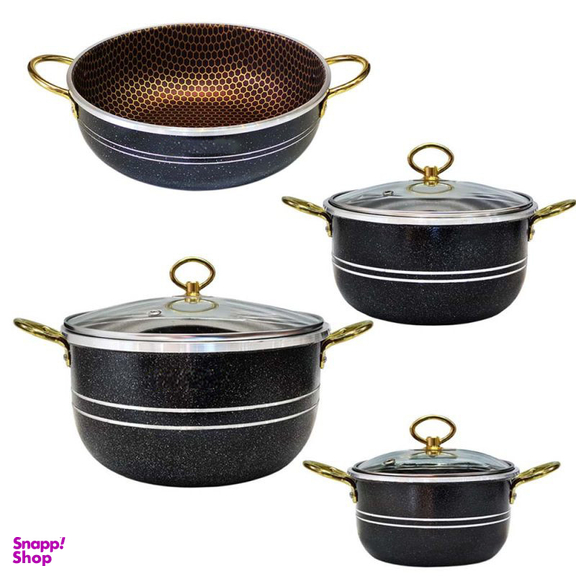 سرویس پخت و پز 7 پارچه هلنا مدل زنبوری