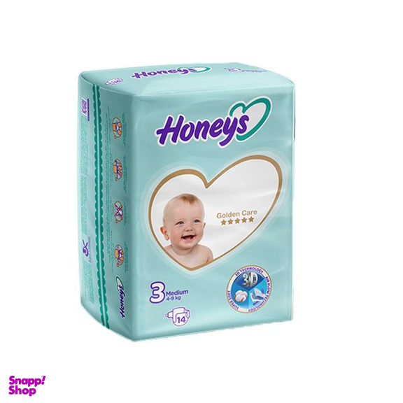 پوشک کودک هانیز سایز 3 بسته 14 عددی