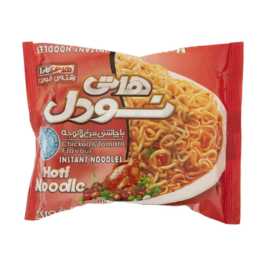 نودل مرغ و گوجه هاتی کارا وزن 77 گرم