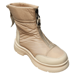 نیم بوت زنانه مدل کاپشنی کد 1136 کرمی