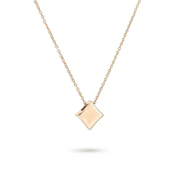 گردنبند طلا 18 عیار زنانه میلی گالری طرح مربع فانتزی کد MT389