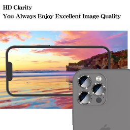 محافظ لنز دوربین بوف مدل Diamond-Luxury-G مناسب برای گوشی موبایل اپل iphone 13 Pro Max / 13 Pro