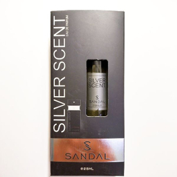 عطر جیبی مردانه صندل مدل سیلور سنت حجم 25 میلی لیتر