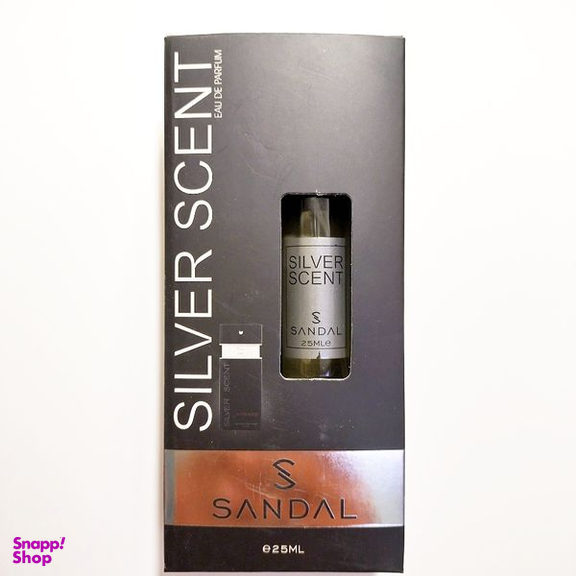 عطر جیبی مردانه صندل مدل سیلور سنت حجم 25 میلی لیتر