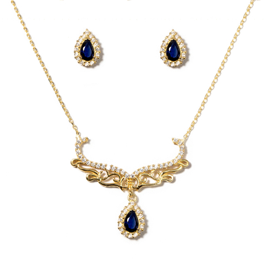 نیم ست طلا 18 عیار زنانه جواهری سون کد 3209