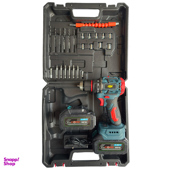 دریل پیچ گوشتی شارژی براشلس مدل JB-25105K مجموعه 40 عددی