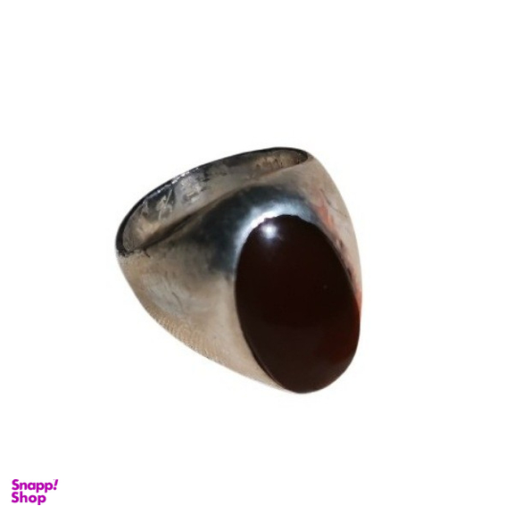 انگشتر نقره مردانه مدل عقیق جزع یمنی حرزدار کهنه