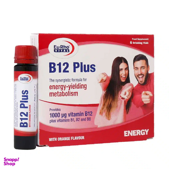 ویال خوراکی B12 پلاس یوروویتال بسته 6 عددی