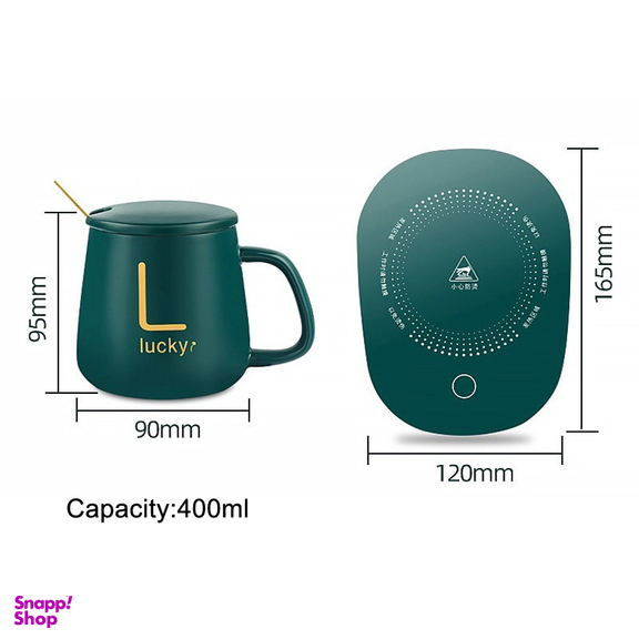 ماگ حرارتی لاکی مدل جعبه همراه به همراه صفحه برقی