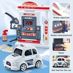 ست اسباب بازی ناب سل مدل جایگاه پمپ بنزین شارژی همراه با ماشین دودزا GAS STATION SET