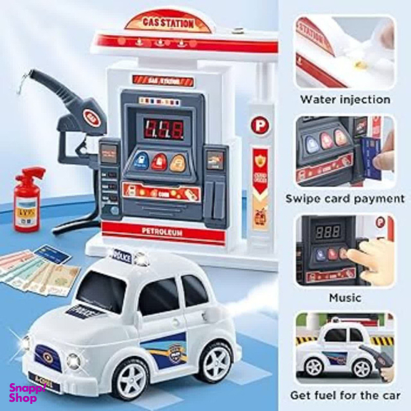 ست اسباب بازی ناب سل مدل جایگاه پمپ بنزین شارژی همراه با ماشین دودزا GAS STATION SET