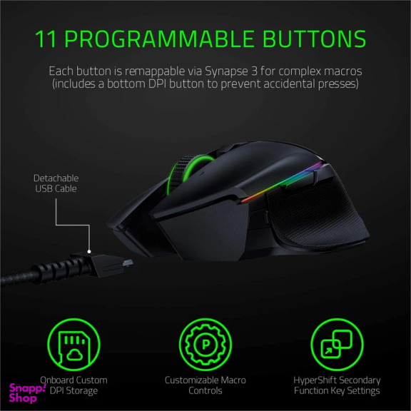 موس بی سیم گیمینگ ریزر مدل BASILISK ULTIMATE