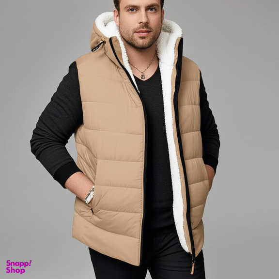 پافر مردانه کد click رنگ کرم