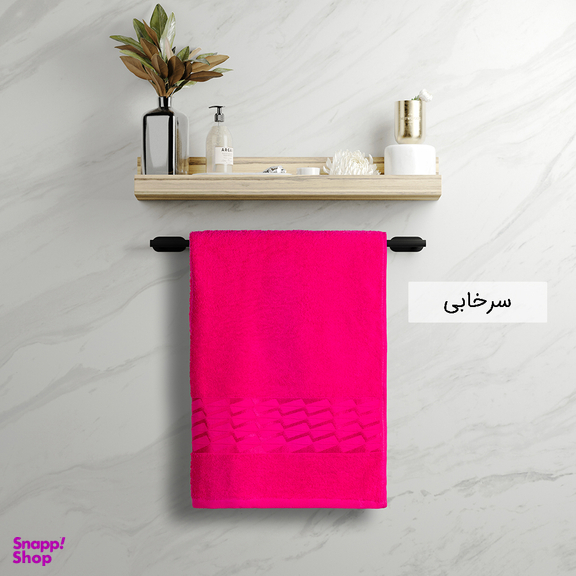 حوله حمام بهباف آذر طرح آرام سایز 100×155 سانتی متر