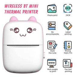 پرینتر لیبل زن ناب سل مدل پرتابل کد PIN02 به همراه 3 عدد رول کاغذی