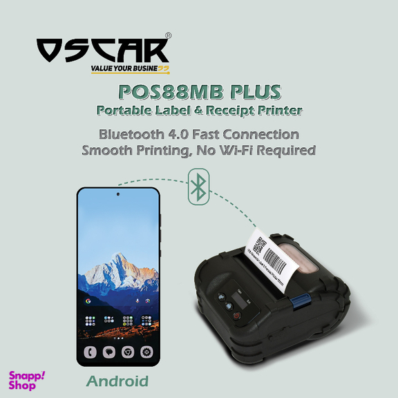 فیش و لیبل پرینتر قابل حمل اسکار مدل 88MB PLUS