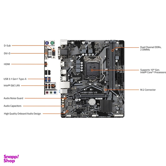 مادربرد گیگابایت مدل H410M S2H V2 (rev. 1.0)