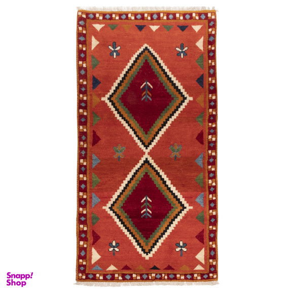 گبه دستباف کناره سی پرشیا کد 122594 سایز 2.02x1.05 متر