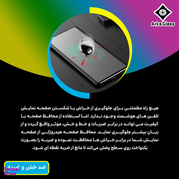 محافظ صفحه نمایش ضد اشعه آبی آرکا گلس مدل Tough مناسب گوشی موبایل شیائومی Redmi Note 13 Pro 4G