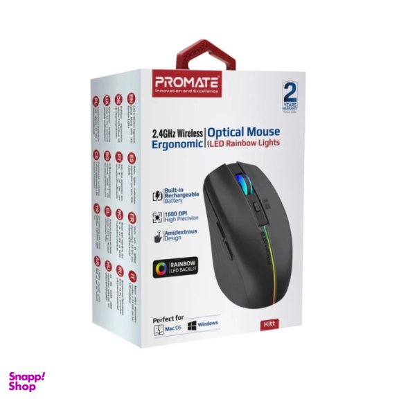 ماوس بی سیم پرومیت مدل KITT RGB