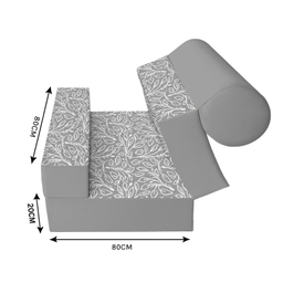 مبل تختخواب شو یک نفره نوپه هوم مدل تشک شو طرح برگ و گل کد M1122