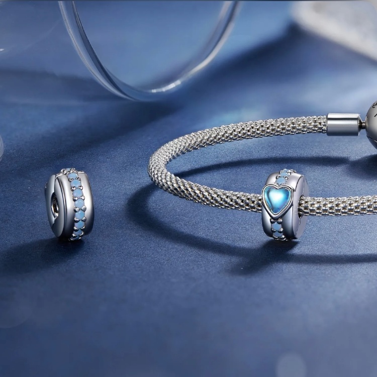 آویز نقره زنانه پاندورا طرح قلب کد 65261