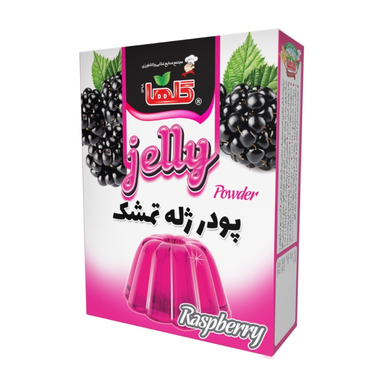 پودر ژله تمشک گلها وزن 100 گرم بسته بندی جعبه