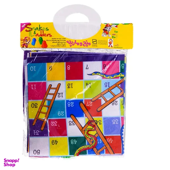 بازی فکری فکرآوران مدل منچ و مارپله پارچه‌ ای کد 1170020214