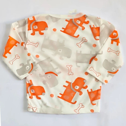 ست تیشرت آستین بلند و شلوار نوزادی کد 4121 رنگ سفید