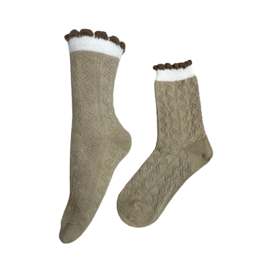 جوراب ساقدار زنانه کوکو اند هانا مدل زمستانی کد Coco-88 طرح بافت زیگزاگ