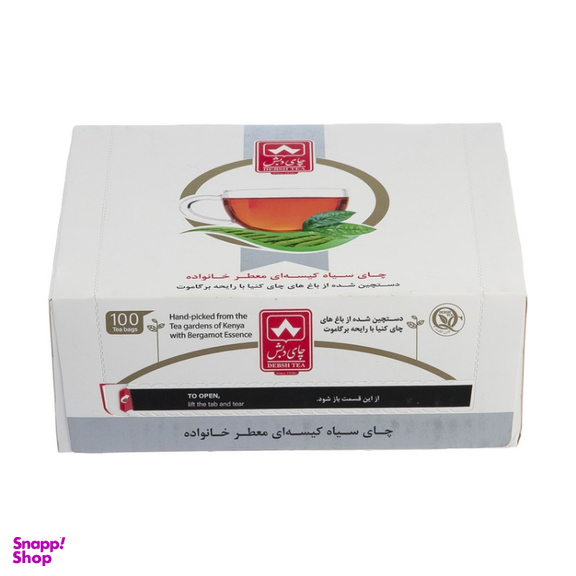 چای سیاه کیسه ای معطر خانواده دبش بسته 100 عددی