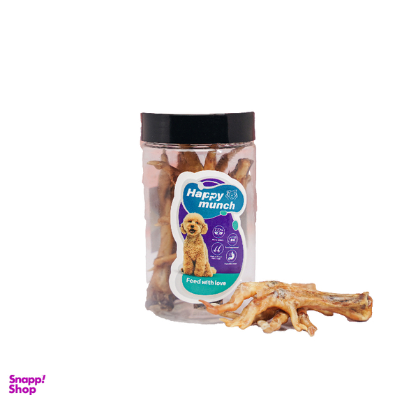 تشویقی سگ هپی مانچ مدل پای مرغ بسته 4 عددی