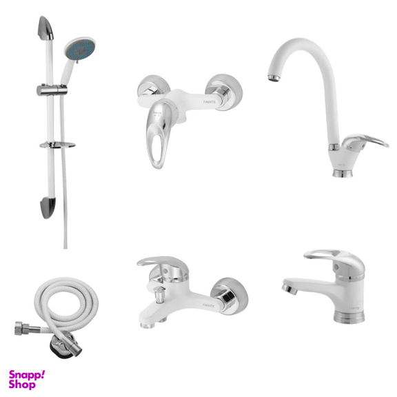 ست شیرآلات فاخته مدل اورانوس عصایی کد SK مجموعه 6 عددی