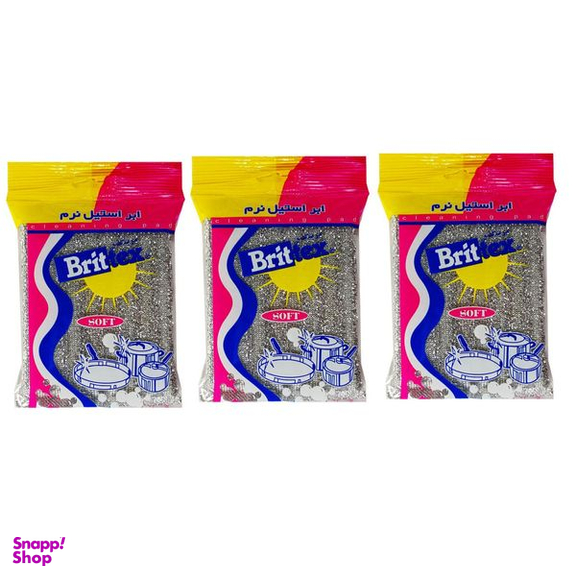 ابر ظرفشویی بریتکس مدل نرم بسته 3 عددی