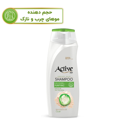 شامپو مو اکتیو مدل Purifying مناسب موهای چرب و نازک حجم 350 میلی لیتر