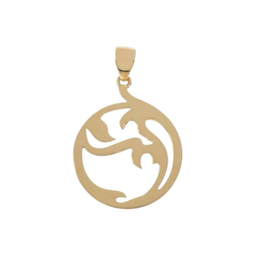 پلاک گردنبند طلا 18 عیار زنانه پانسی طرح انتزاعی مدل PE548