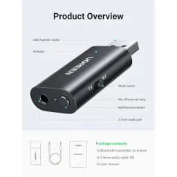 گیرنده و فرستنده بلوتوث صوتی یوگرین مدل CM523 کد 60300