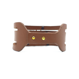 دستبند چرم و طلا 18 عیار زنانه طرح شعر نشود فاش کسی آنچه میان من و توست کد TX019