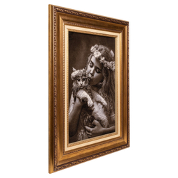 تابلو فرش دستباف سی پرشیا مدل دختر و گربه کد 903393