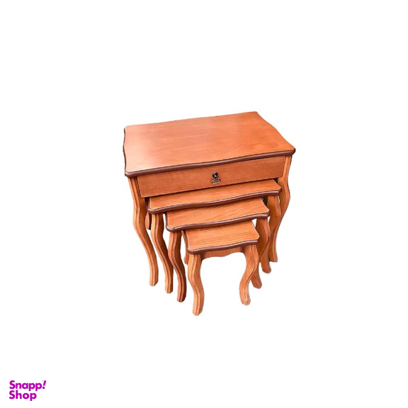 میز عسلی مدل F ساده مجموعه 4 عددی