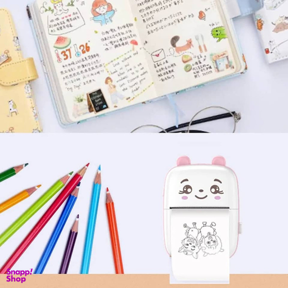 پرینتر لیبل زن ناب سل مدل پرتابل کد PIN01 به همراه 3 عدد رول کاغذی