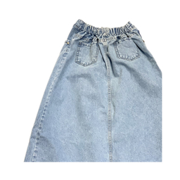دامن جین زنانه رنگ آبی کمرنگ کد 56