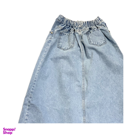 دامن جین زنانه رنگ آبی کمرنگ کد 56
