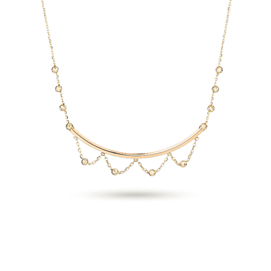 گردنبند طلا 18 عیار زنانه میلی گالری طرح گوی کد MT1079