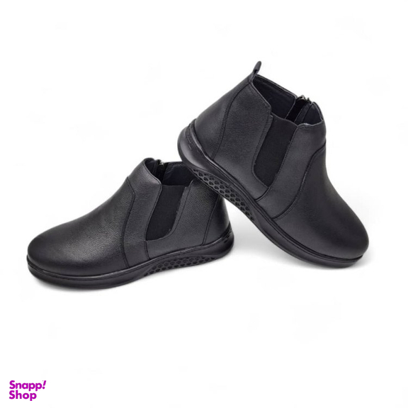 نیم بوت مردانه چرم ریباری مدل Z21 رنگ مشکی