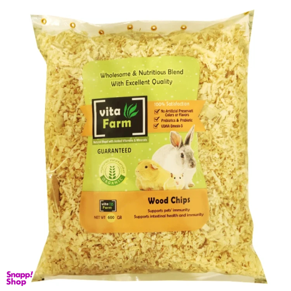 پوشال بستر جوندگان ویتافارم مدل Wood Chips وزن 600 گرم